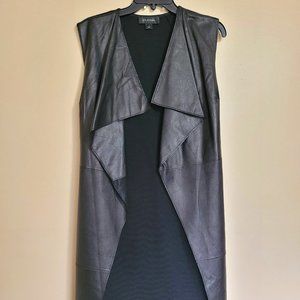 St. John faux leather trench vest